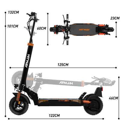 HITWAY H9 Pro Folding Off-Road Electric Scooter (27Ah)