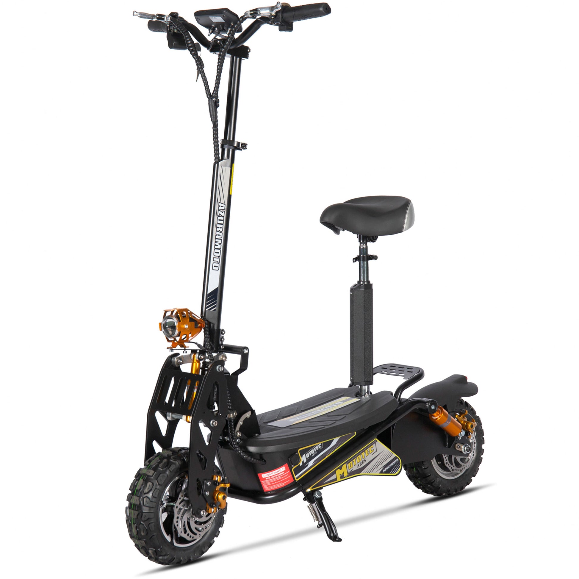 MotoTec Ares 48v 1600w Seated E-Scooter - E-Sparkz