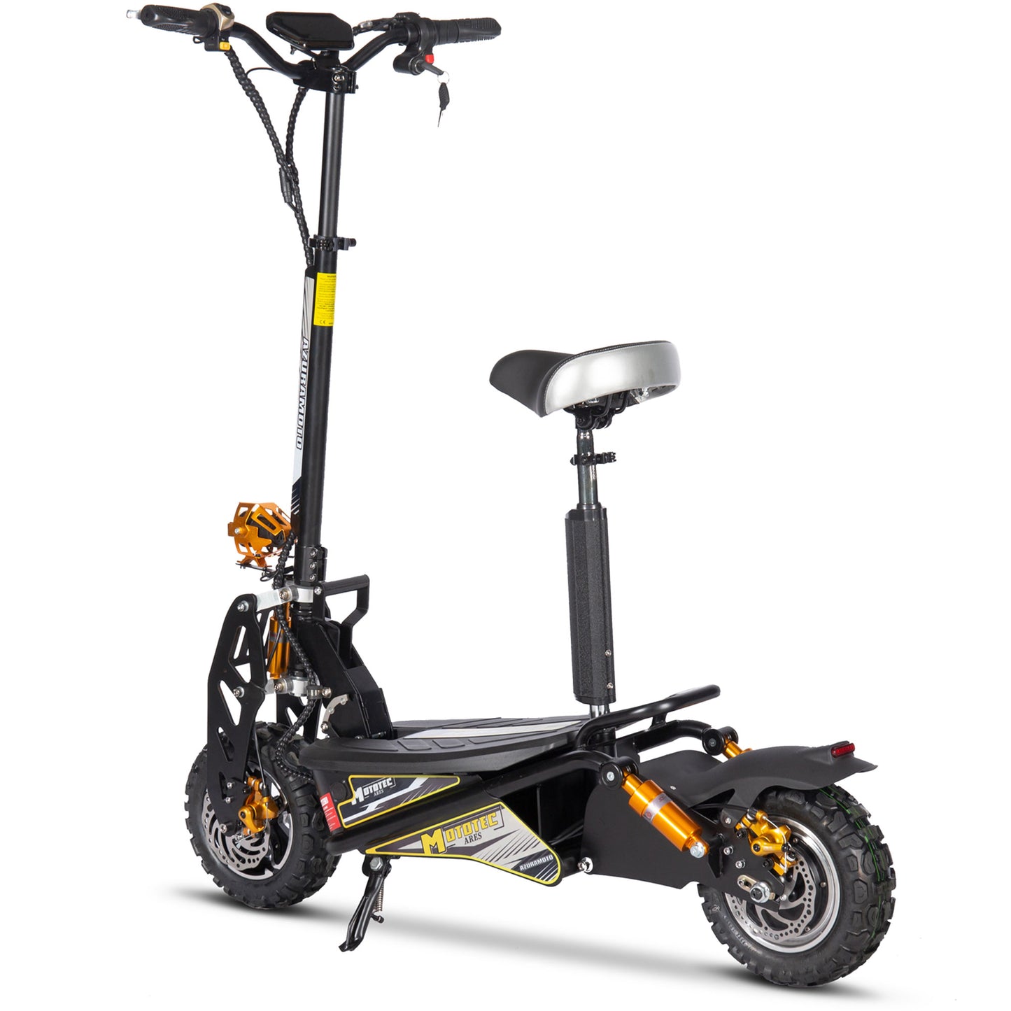 MotoTec Ares 48v 1600w Seated E-Scooter - E-Sparkz