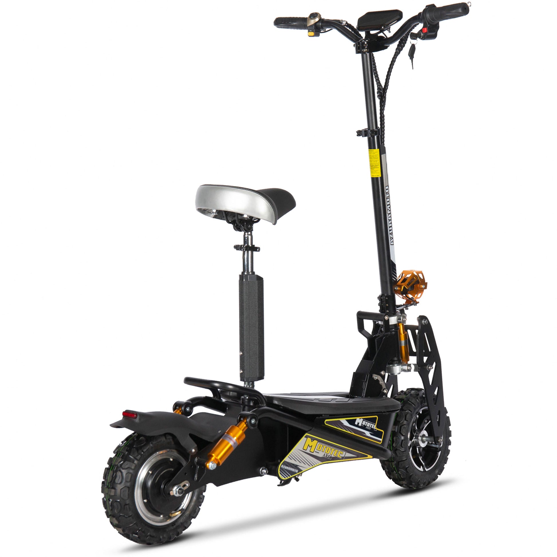 MotoTec Ares 48v 1600w Seated E-Scooter - E-Sparkz