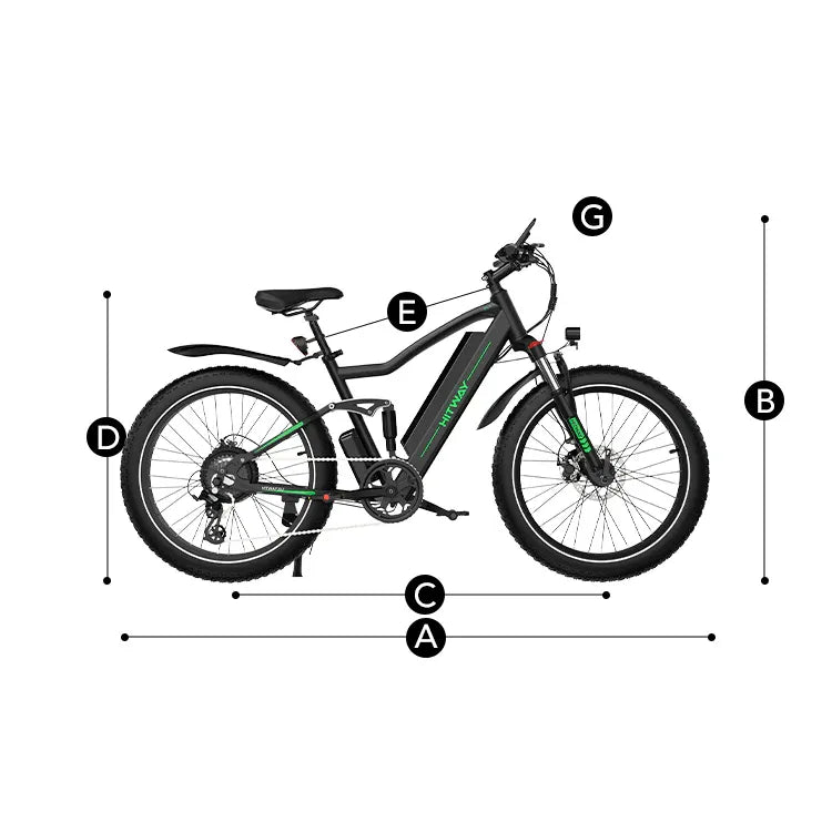 HITWAY BK9S Off-Road Electric Bike with APP